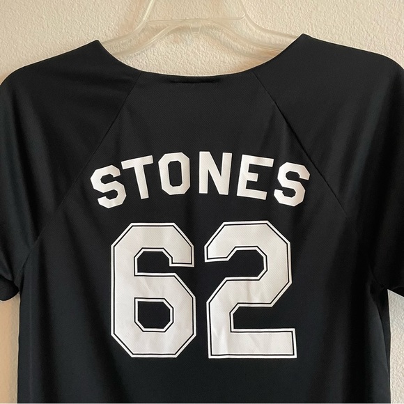 The Rolling Stones x Forever 21 Jersey Shirt Black Sz Medium - Picture 8 of 9